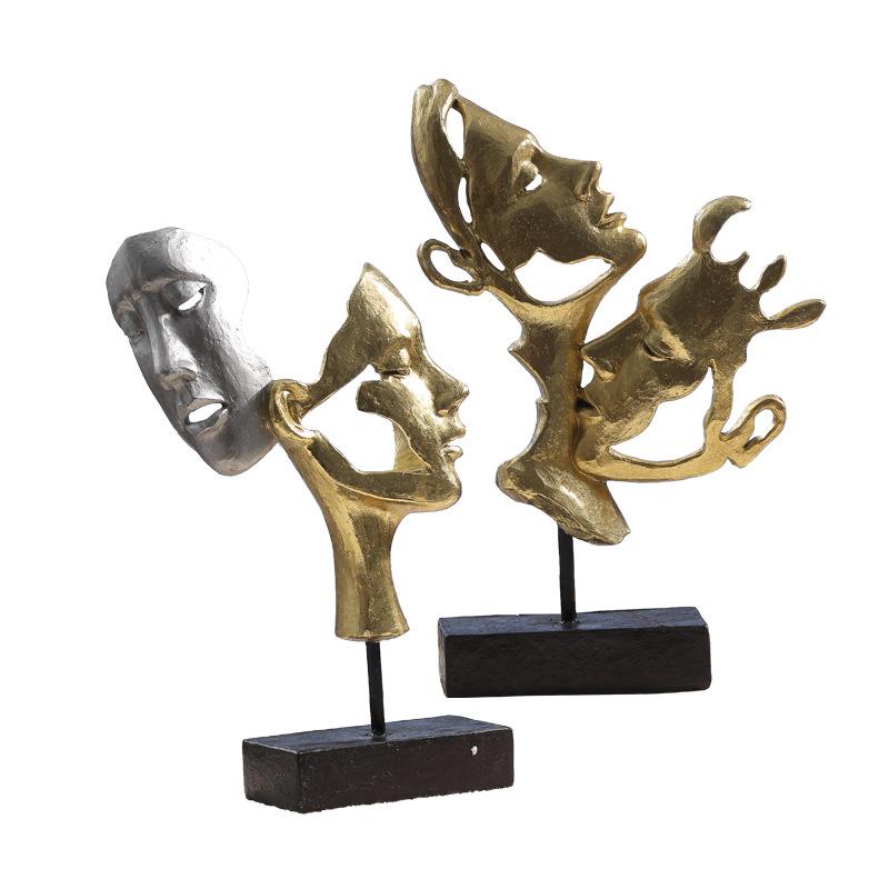 European-style Art Figures Abstract Decorations Living Room Good Decorations Resin Crafts Premium Wine Cabinet Window Plush Decoration Decorations