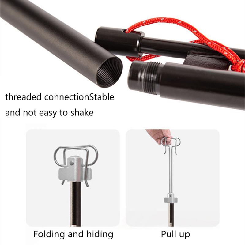 Camping Lantern Stand Detachable Lantern Hangers Portable Light Holder Telescopic Lighting Brackets Lamp Stand