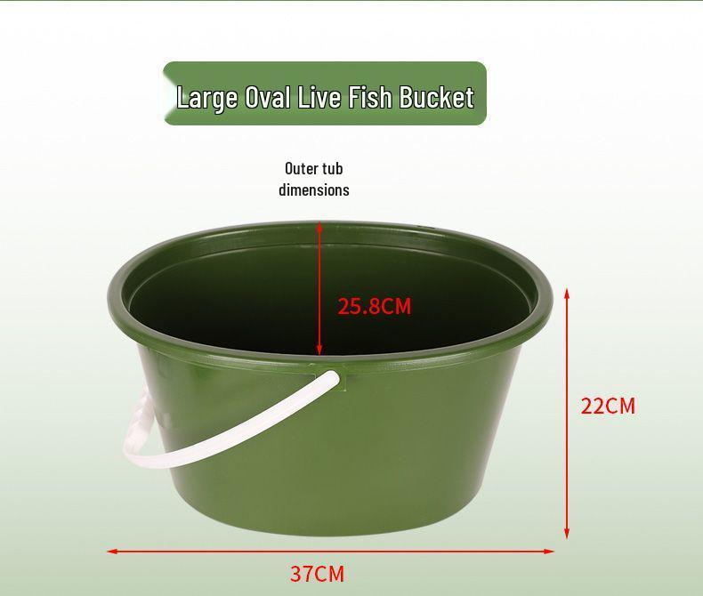 Double Layer Stream Fishing Bucket with Lure Box