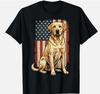 Yellow Labrador Retriever USA Flag Unisex T-Shirt S-2XL
