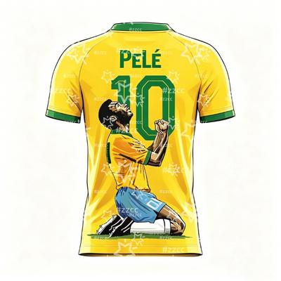 2026 Pelé Brazil Team Football Jersey Match & Training Kit Summer Sports T-Shirt Children's Clothing Tee Y2k