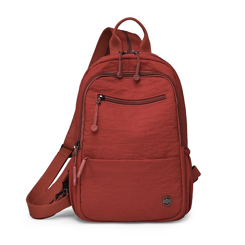 Schoolbag Japan and Korea Lightweight Casual Small Backpack Women's Daily Commuter Solid Color Women's Backpack Fashion Versatile Shoulder Crossbody