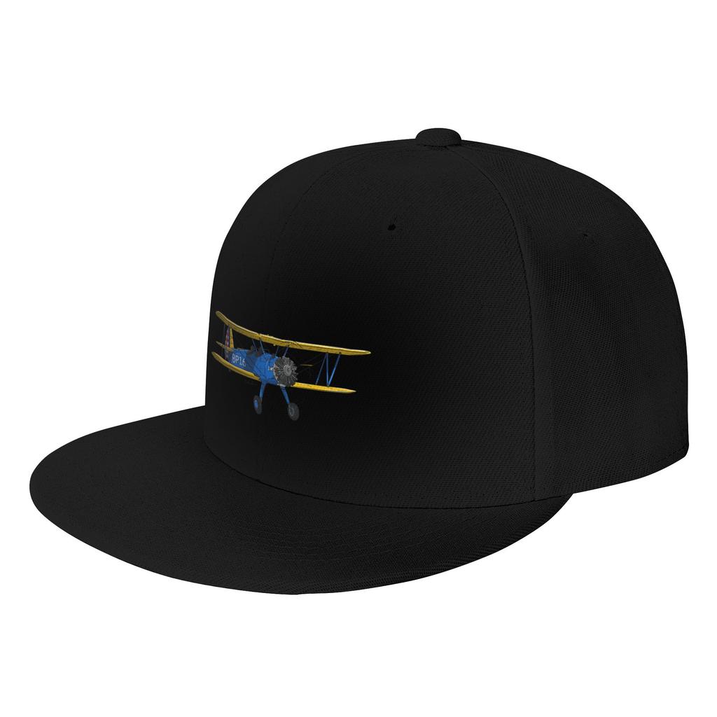 Fashion Biplane StearUnisex Boeing Flat Brim Sun Hat Travel Sun Hats