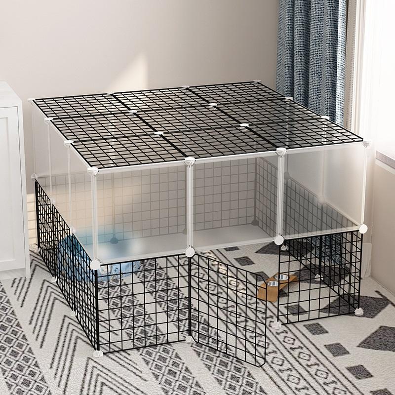 DIY Pet Fence And Crate Durable Pet Panel Dog Gate Pet Net Door For Dogs Outdoor Indoor Portable Pet Enclosure Safety Barrier Pet Playpen