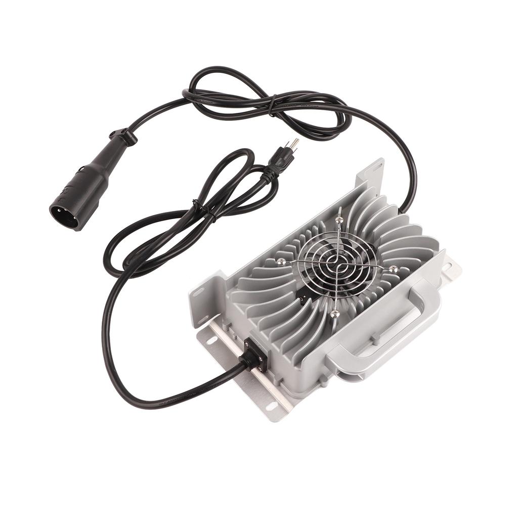 48V 15A Golf Cart Battery Charger IP67 Waterproof  3 Pin Round Plug Fit for Club Car Golf Cart