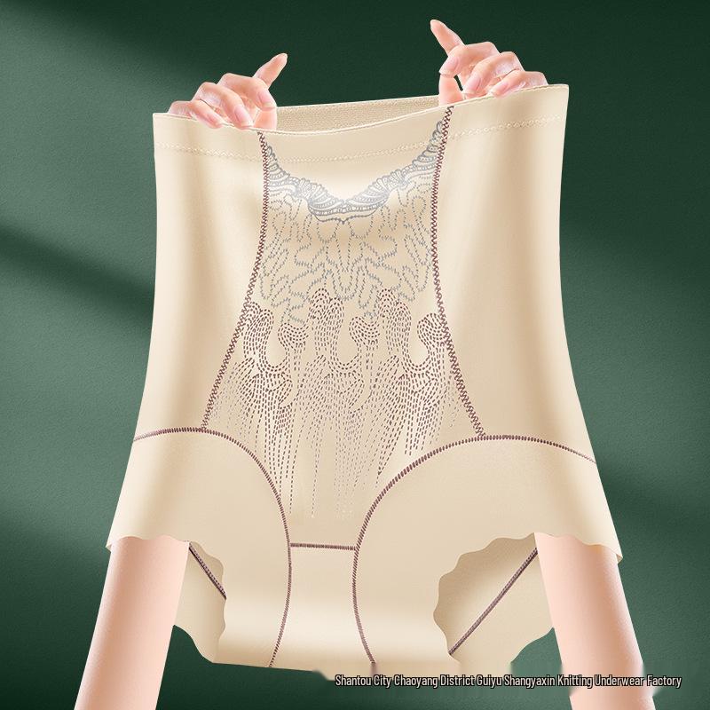 

Утягивающие брюки с высокой талией: Утягивающий пояс, Подъем бедер, Французский узор, Формирующее белье для контроля живота. 2XL recommended for 140-160 jin