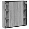 Vidaxl Bathroom Cabinet with Mirror, Grey Sonoma Oak, 60X16X60 Cm