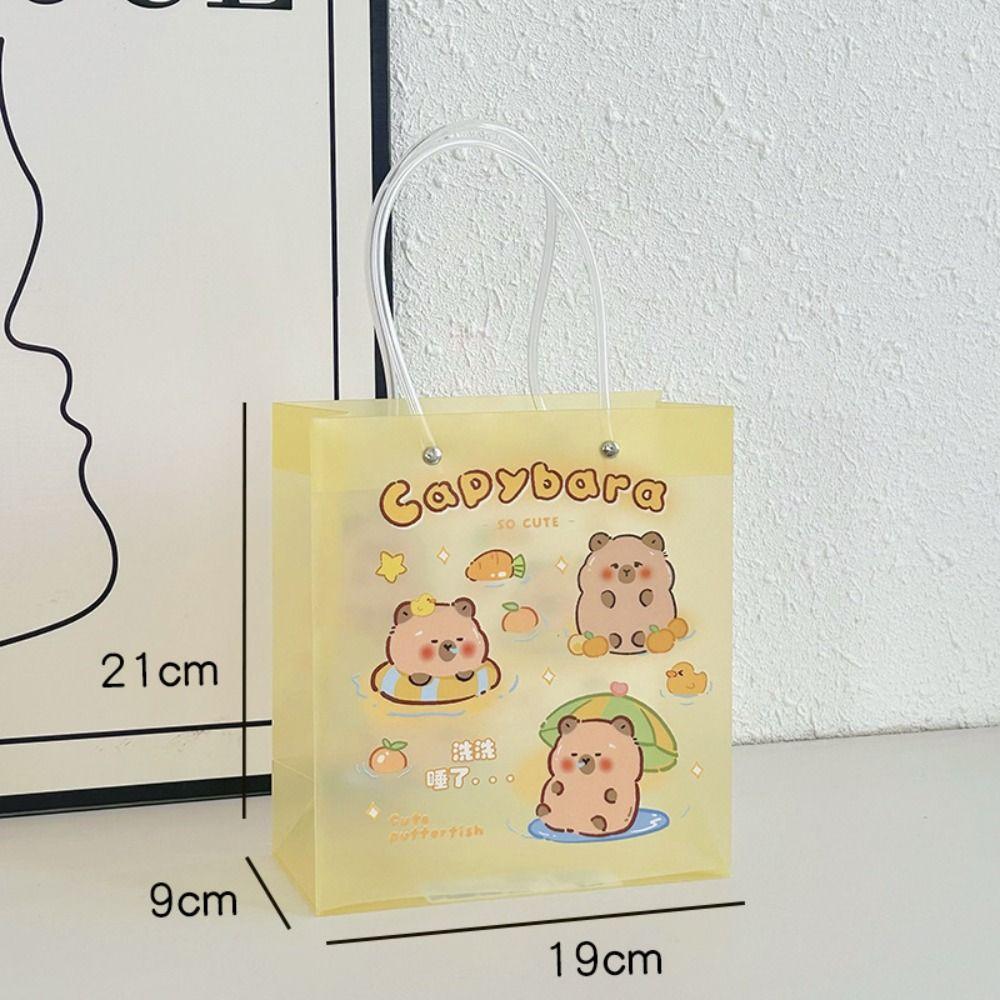 

Многофункциональная прозрачная сумка-тоут Капибара Панда Хозяйственные сумки Высококачественная сумка 04