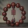 Altes Material Venus lobular rotes Sandelholz Buddha-Perlenarmband mit quadratischer Marke Kürbis Afrikanisches rotes Sandelholz Schnur Rosenkranzarmband Wenwan