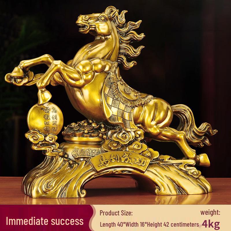 Zodiac Horse Ornament: Wealth-Attracting Decoration for Office, Living Room, Wine Cabinet, or Desk