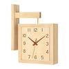 Double Sided Corner Wall Clock Numeric Marks Modern Birthday Gift Non Ticking Silent for Office Cafe Kitchen Hotel Dining Room