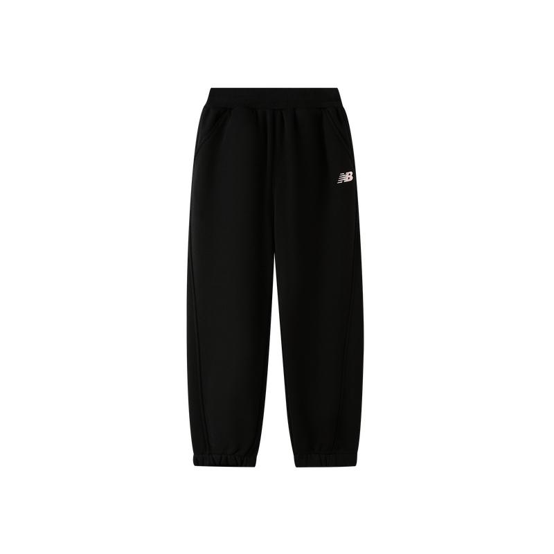 Kids New Balance Knitted Sweatpants Brand Embroidery Logo Cuffed Thermal 4LF43102-BK 120