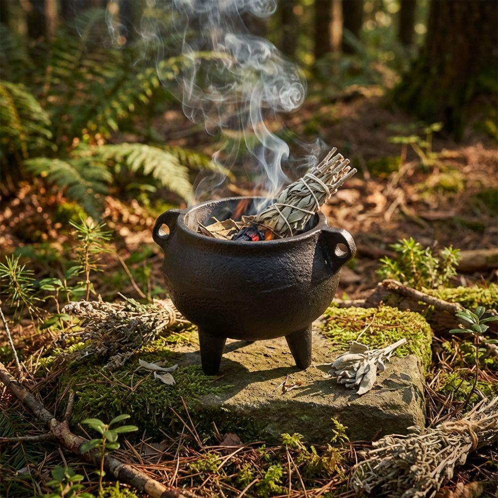 Retro Incense Stick Stove Black Three Legs Pot Creative Aromatherapy Stove Halloween Decoration