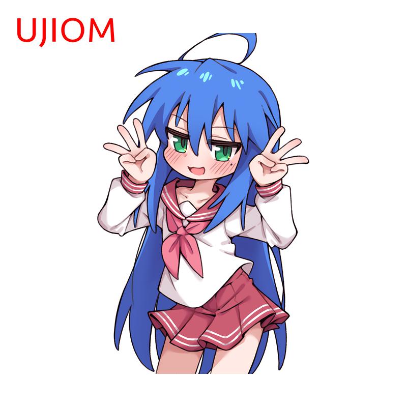 

UJIOM Cute Konata Izumi Wall Stickers Interesting Cartoon Vestibule Wardrobe Desk Decal High Quality Personal Home Decoration 16cm