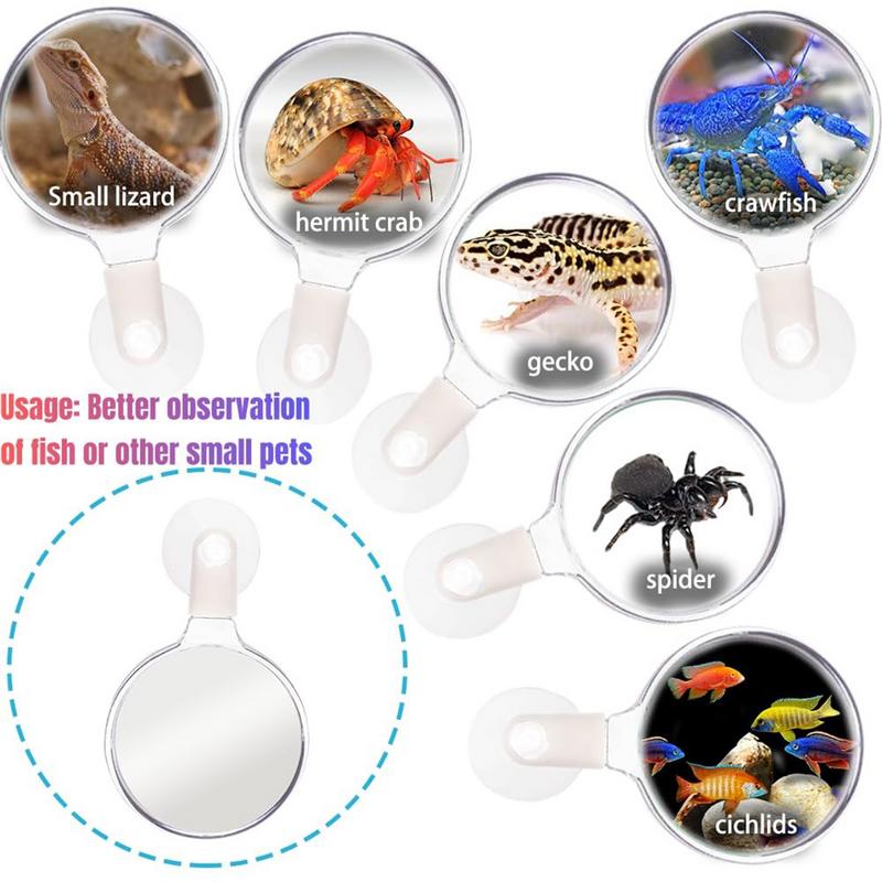 Aquarium Magnifier Fish Tank Viewer Magnifying Glass Small Animal Suction Accessories Plant Observation Magnifying
