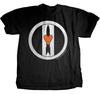 Love And Rockets-Logo-Medium Black T-shirt
