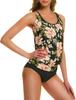Tankini Swimsuit for Summer UV Padded Top and Bottom Marine Hot Body Large [Tesla] Women's [Stretchy, Quick-Drying, Protection] Set, Separate, Beach,
