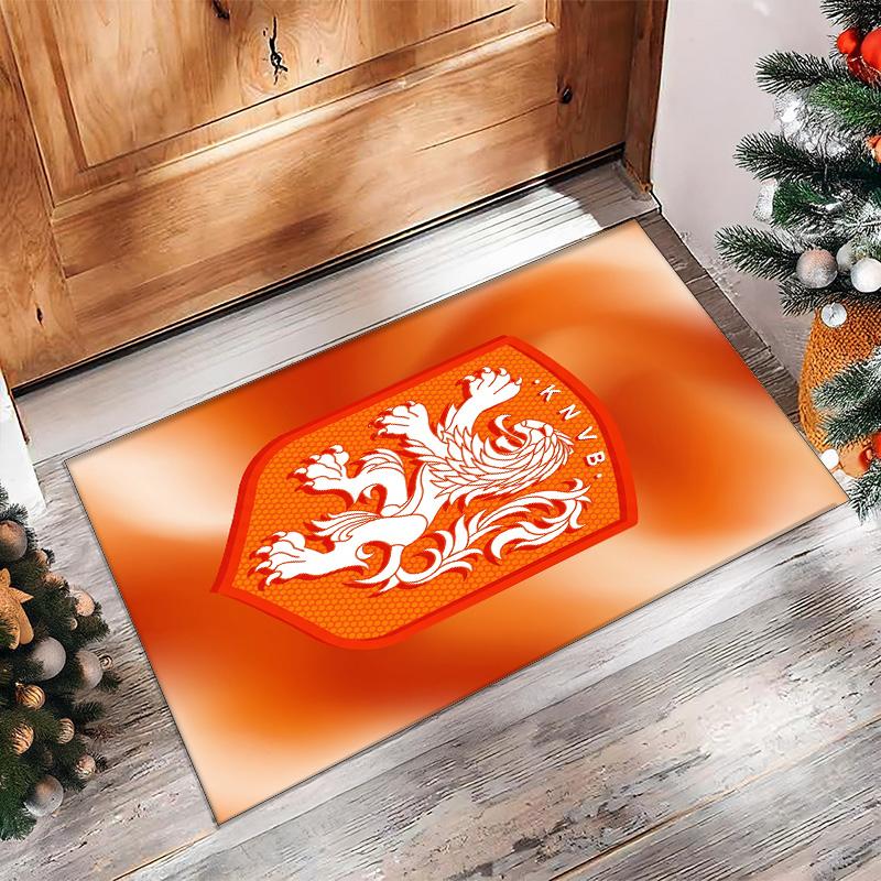 Aston Villa Voetbal Print Kristal Fluweel Tapijt, Comfortabel Waterabsorberend Antislip Binnen Vloerkleed