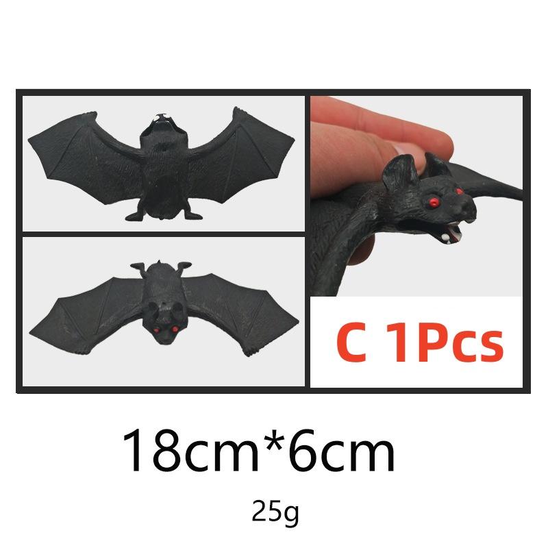 Simulation Bat Tpr Soft Rubber Halloween Prank Animal Model Scary Pendant Rubber Bat Venue Decoration Props April Fool'S Toys