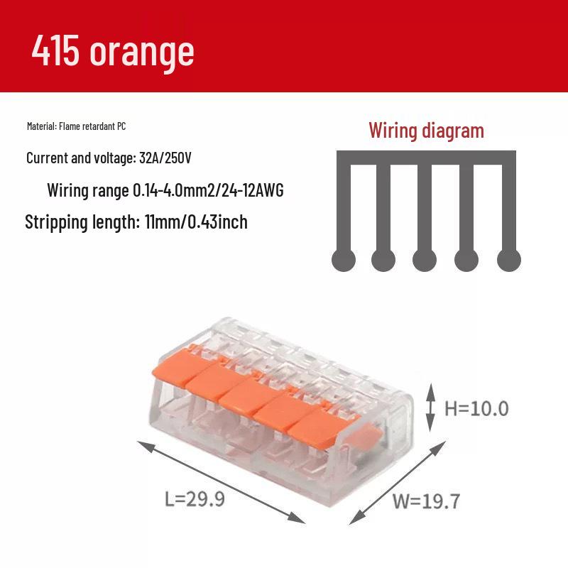 Quick Push-in Wire Connector Box: PCT Terminals (75/80/90 pcs)