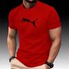 Summer new luxury men's fashion fox leopard print T-shirt round neck casual trend 2K high-end high-quality fitness