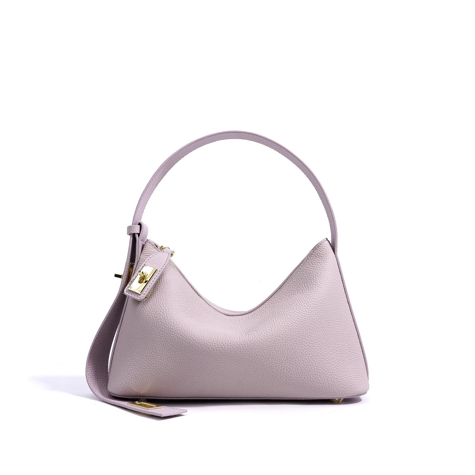 Spring Togo Cowhide Genuine Leather Women s Pillow Bag Niche Design Underarm Shoulder Handbag Fashion Daily Commute Bag светло-фиолетовый 5990₽