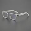 Unisex Square Large Frame Eyeglasses Myopia Blue Light Blocking