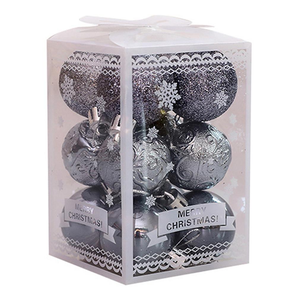 12pcs Christmas Ball Ornament Xmas Tree Ball Bauble Hanging Pendants Home Party Decor 2025 New Year Gift Noel Navidad