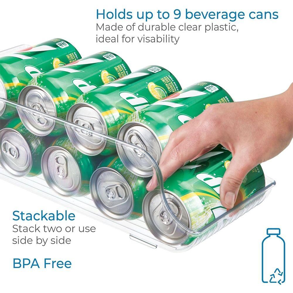 Transparent Transparent Storage Tray Water Bottle Organizer  for Refrigerator or Pantry