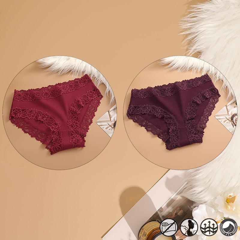 2 Teile/satz Baumwolle Unterwäsche Für Frauen Sexy Spitze Gerippt Floral Thongs Weibliche Atmungsaktive Feste T-back Bikini S-XL Sexy spitze Höschen