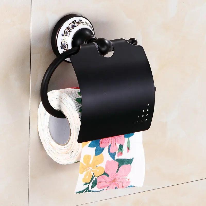 Oil Black Bronze Brushed Bathroom Accessories Towel Shelf Towel Bar Paper Holder Cloth Hook Soap Dish Cup Holder Toilet Holder