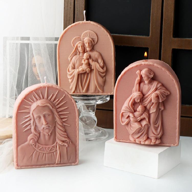 3D Gypsum Candle Mold Reusable Silicone Mold for Cake Decorating Practical Aromatherapy Crafting Mould Jewelry Supplies