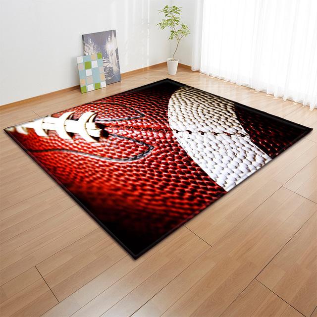 Home Decoration Living Room Carpet 3d Print Pattern Boy Bedroom Room Decoration Basketball Children 'S Room Game Kitchen Carpet