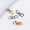 18K Gold-Plated Double U Buckle Bracelet/Necklace Clasp Connector for DIY Jewelry