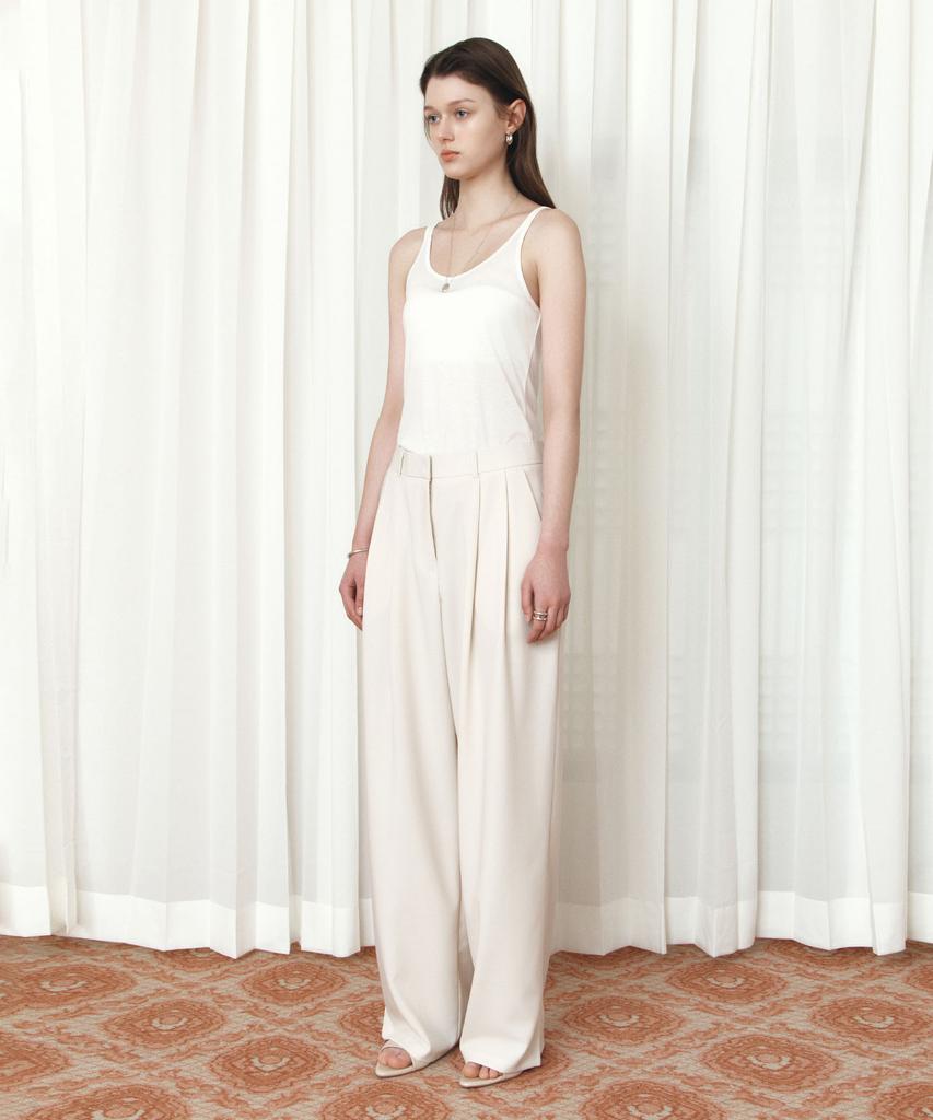 Siyajyu Sipt7205 Breeze Wide Slacks_Ash Cream