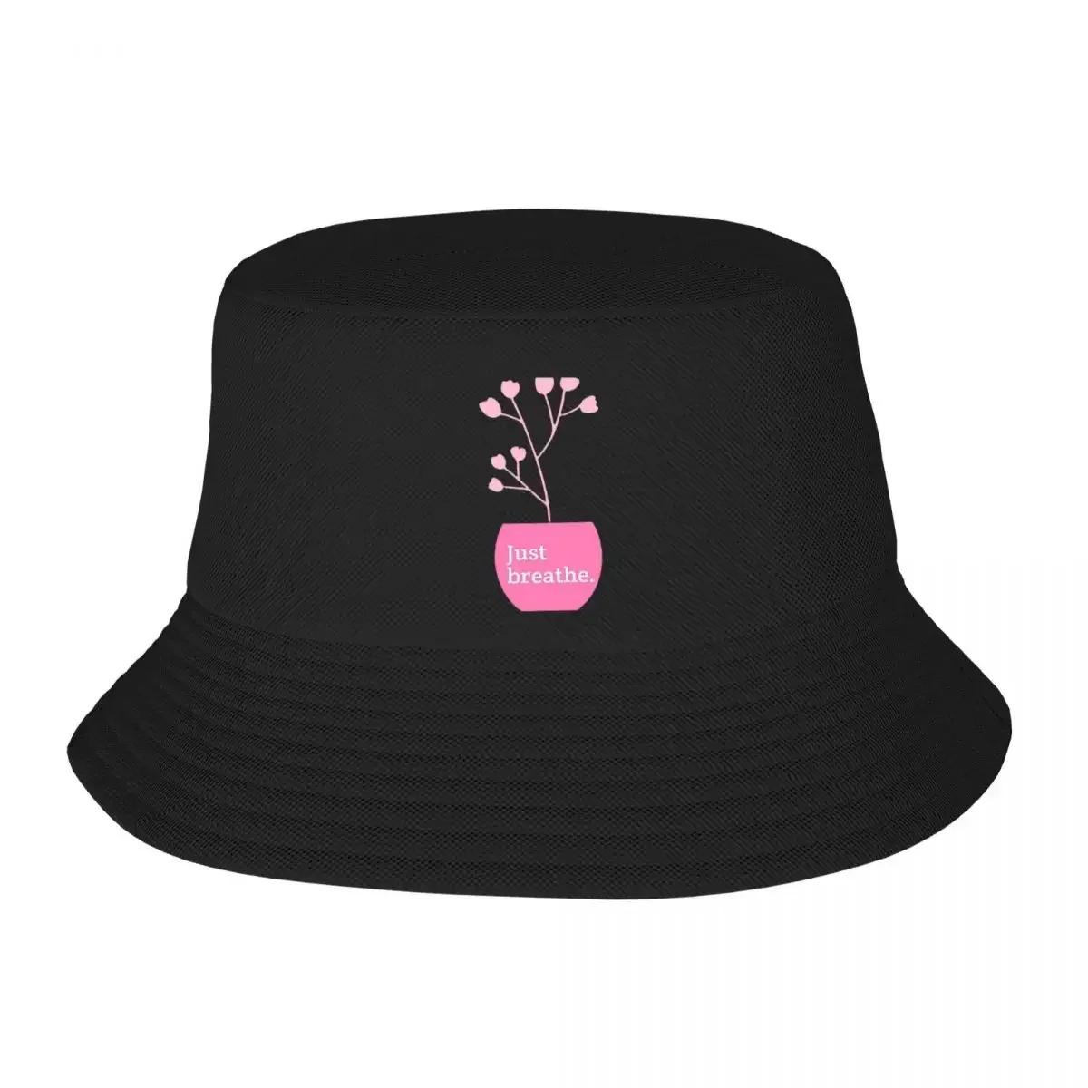 

JUST BREATHE Bucket Hat Panama For Kids Bob Hats Hip Hop FisherUnisex Hats Summer Beach Fishing Unisex Caps One Size