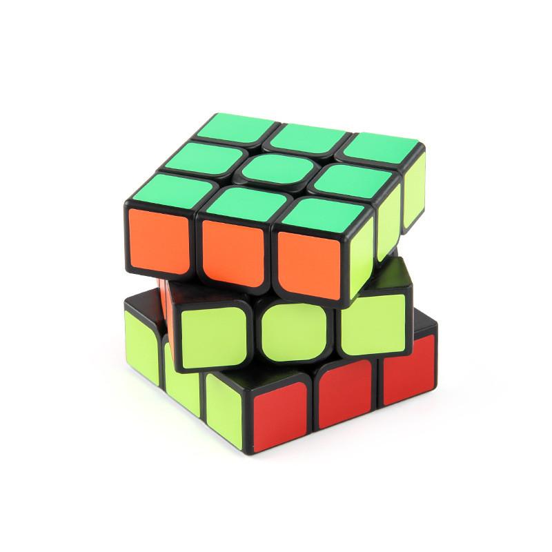 Smooth Rotating 5.7cm Black Background Round Corner 3x3 Children's Educational Cube