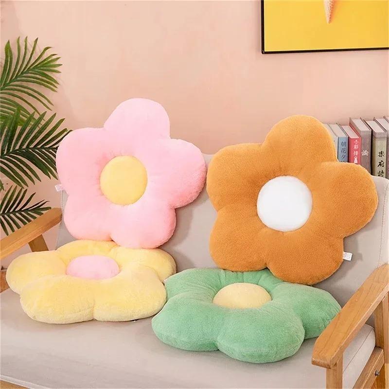 Flower Shaped Office Cushions, Solid Color Home Furnishings