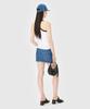 MARINE SERRE (W) Regenerated Denim Mini Skirt Navy