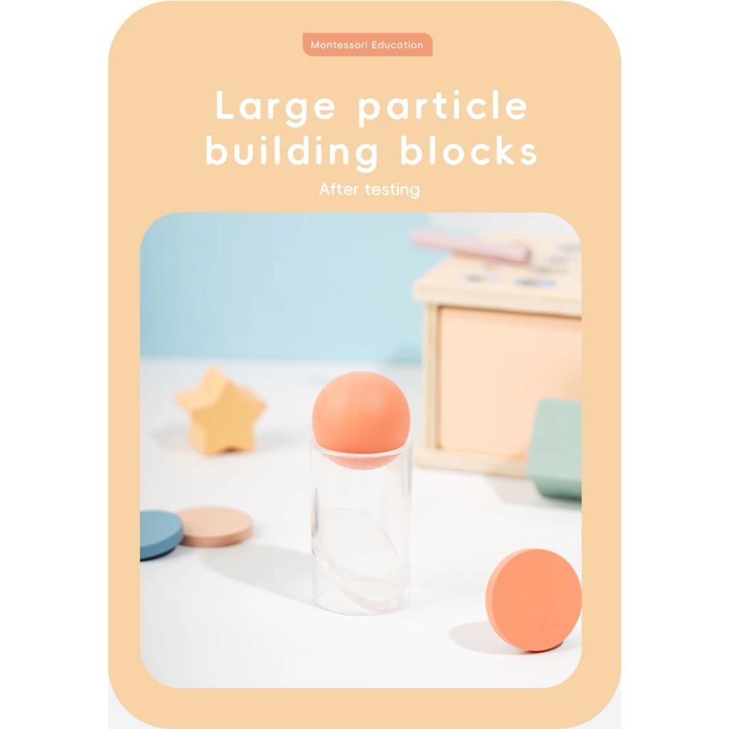 Montessori Object Permanent Box Wooden Toy Color Sorting Shape Matching Box Coins Ball Early Educational Toys Fine Motor Skill