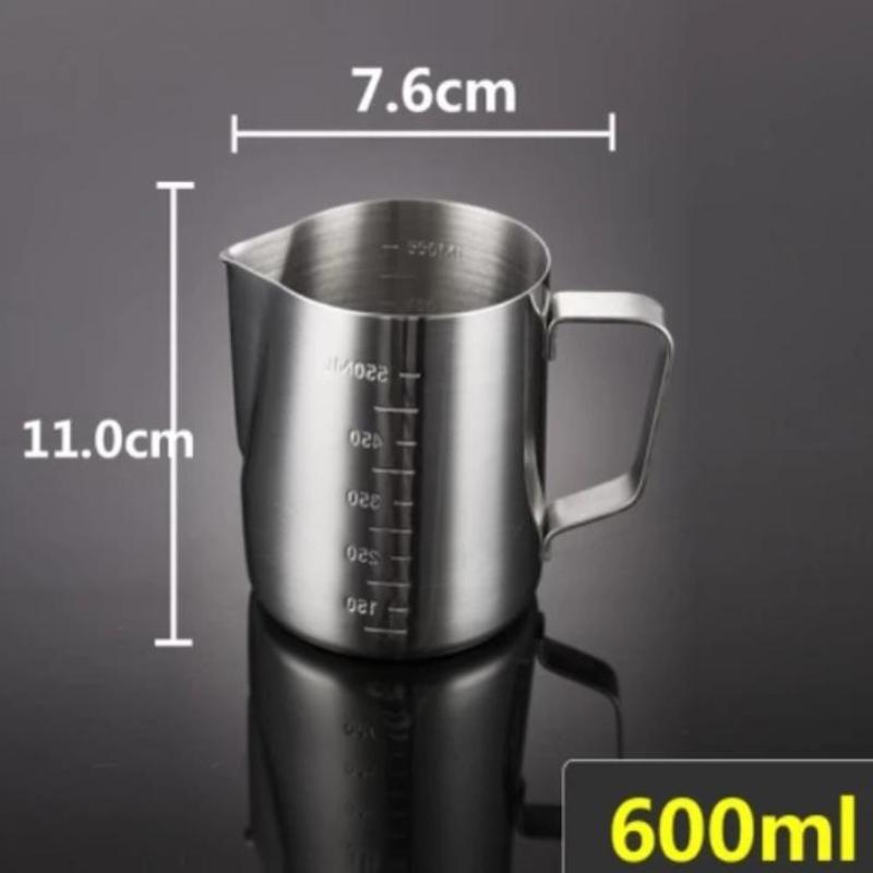 Stainless Steel Milk Frothing Pitcher Dishwasher Safe 350ml/600ml for Cafe Shop Espresso Pull Flower Latte Art