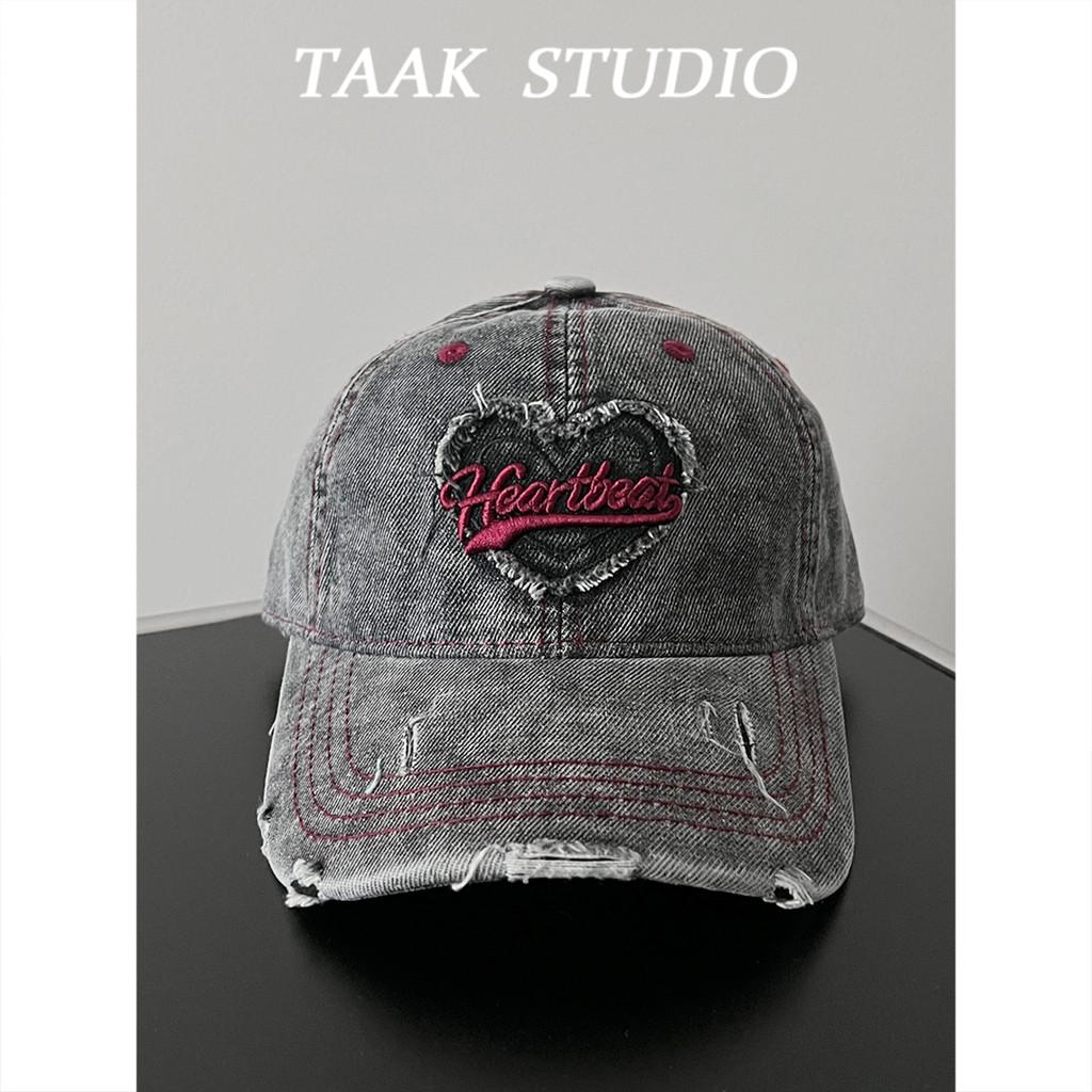Denim Baseball Cap With Embroidered Letters For Casual Streetwear And Sun Protection
