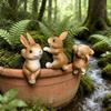 3PCS Cute Hanging Pot Bunny Resin Bunny Plant Holder Creative Rabbit Pot Hangers  Fish Tank