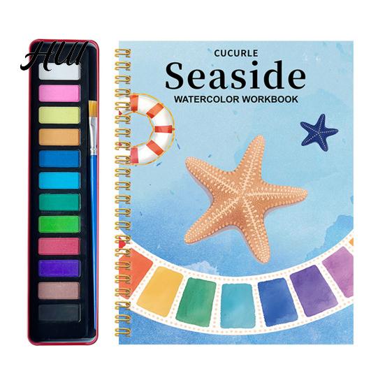 Watercolor Painting Book for Beginners Workbook Step-by-Step Guide Paint Stress-relief Coloring Set Nature-inspired Water Charming Butterfly Drawing
