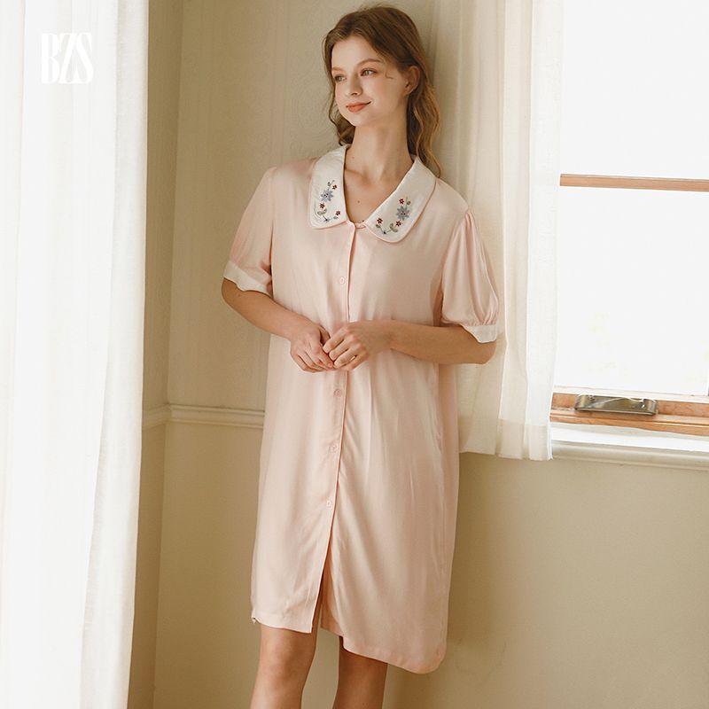 

2024 Summer Sweet Pajamas Short sleeve Can Be Worn outside Summer Cool Feeling Pajamas Two-piece Set Thin Homewear Women Nightdress XL [recommend 67.50 kg-77.50 kg]]