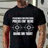 Unny Passenger Instructions Press Em Here Motorcycle T-Shirt Motorrad Fans Summer Cotton Men Sh
