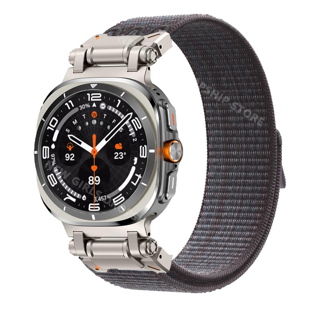 Sports Nylon Loop Band For Samsung Galaxy Watch Ultra 47mm Men WatchStrap For SAMSUNG GALAXY WATCH 7 ULTRA 47mm No Gaps Bracelet