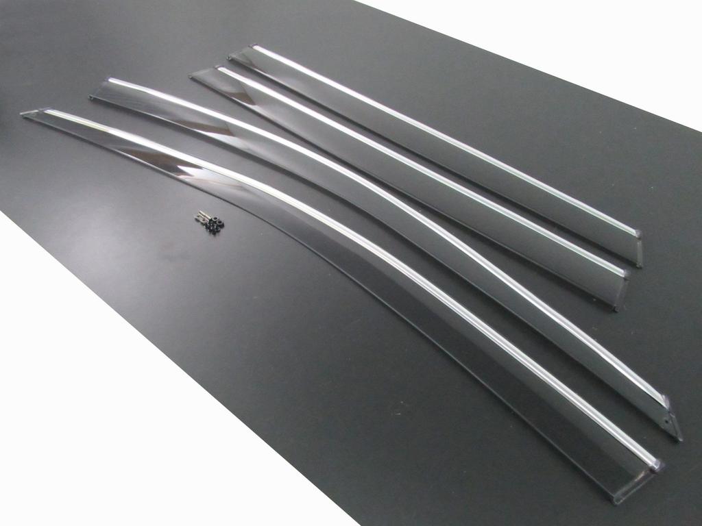 BRIGHTZ Premium Seitenfensterabweiser mit Chromleiste und Befestigungsmaterial, Typ A [INJ-V-011] für Legacy Touring Wagon (BR9, BRG, BRM) - Artikelnummer: 12556