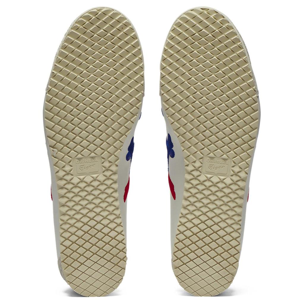 ONITSUKA TIGER Mexico 66 Nm Scarpe Casual Basse Comode Morbide Antiscivolo Resistenti all'Usura Scarpe Casual Unisex Bianco Blu 1183C320-100