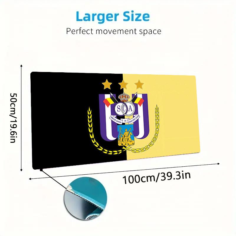 RSC Anderlecht Print Cushion Non-slip Laptop Tablet Big Mousepad XXL Mat Mini PC Playmat With Lock edge